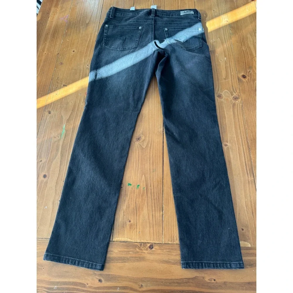 Justice Premium Jeans Girls 10.5‎ Black Simply Low Super Skinny Denim NWT